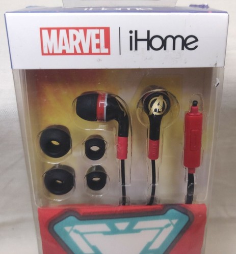 iHOME Marvel Avengers Infinity War Noise-isolating Earbuds W-MIC and Pouch NEW! - Picture 9 of 10