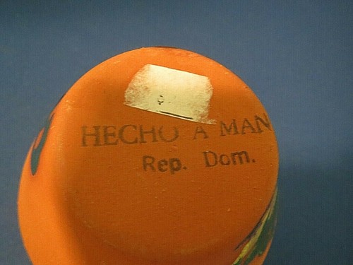 Dominican Republic Clay Painted Vase-Hecho A Mano #2247 - Picture 4 of 6