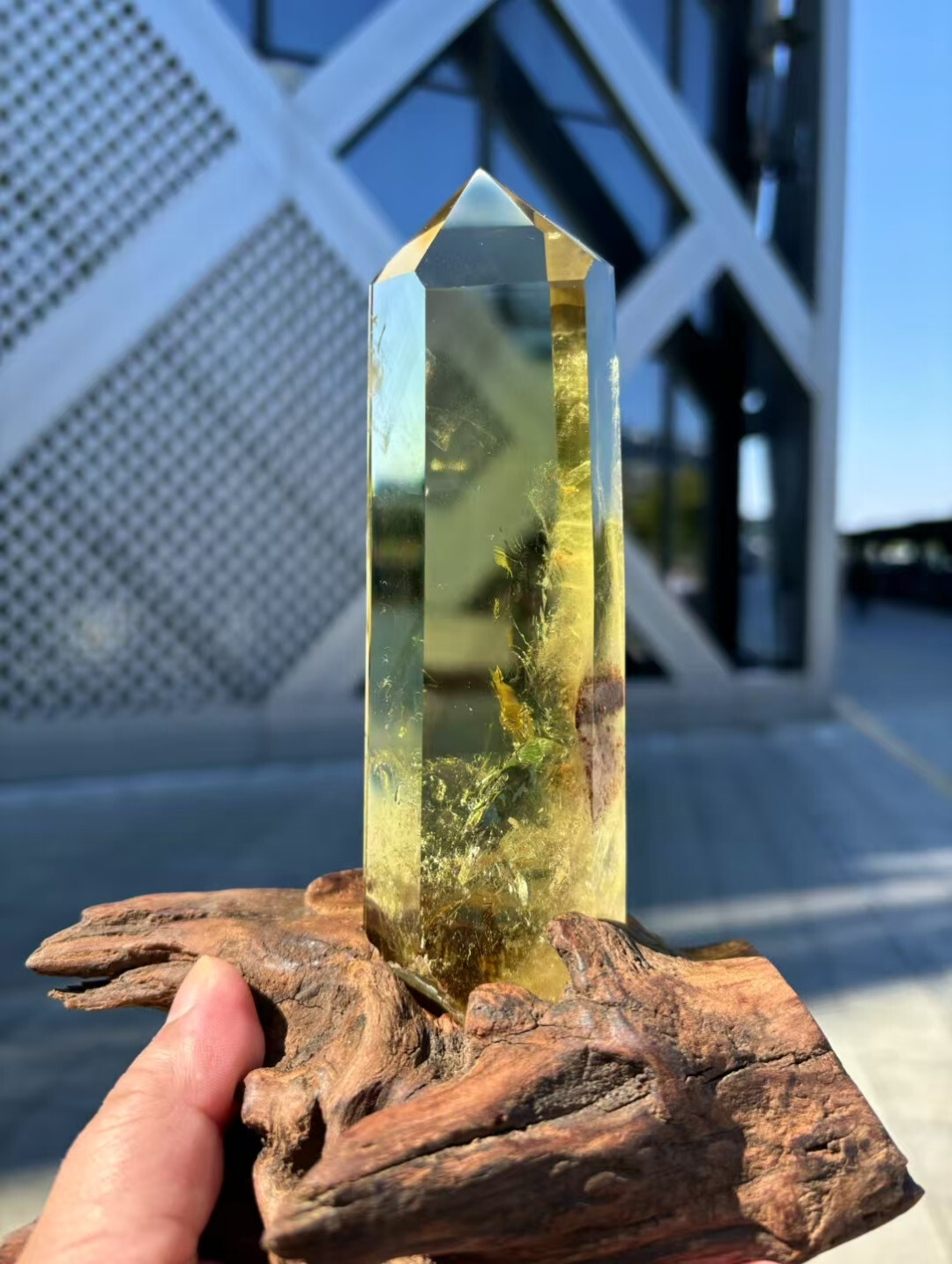 1.56LB A+ Natural Citrine Quartz Obelisk Tower Wand for Reiki Healing