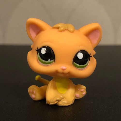 Auténtico Littlest Pet Shop #1691 Naranja Gatito Gato Gato Ojos Verdes - Imagen 3 de 11