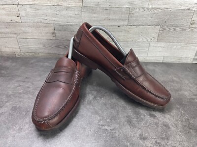 Allen Edmonds Penny Loafers Men Rockland Shoes Brown