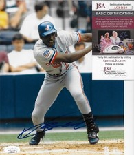 Auto. Montreal Expos Vladimir Guerrero Sr Signed 8x10 Ph. 2 w JSA Authentication