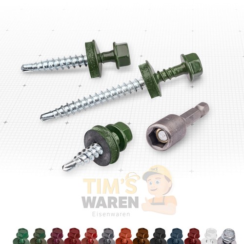 Trapezblech Schrauben RAL BIT inkl. Trapezblech Bohrschrauben selbstbohrend Dach - Bild 13 von 31