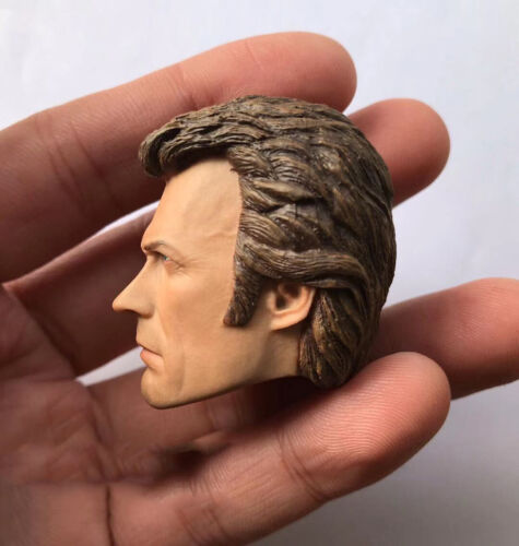 Escultura de cabeza de Harry Clint Eastwood a escala 1/6 para figura de 12 - Imagen 3 de 3