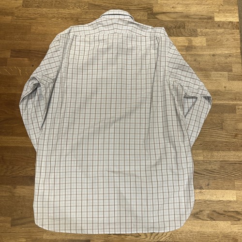 £225 CAMISA DE ALGODÓN A CUADROS DE LUJO AZUL 17.5" HILDITCH & KEY PARA HOMBRE A2 - Imagen 6 de 7