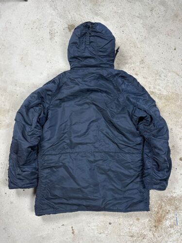 Vintage Y2K Alpha Industries Parka N-3B N Navy Jacket Army - Picture 2 of 17