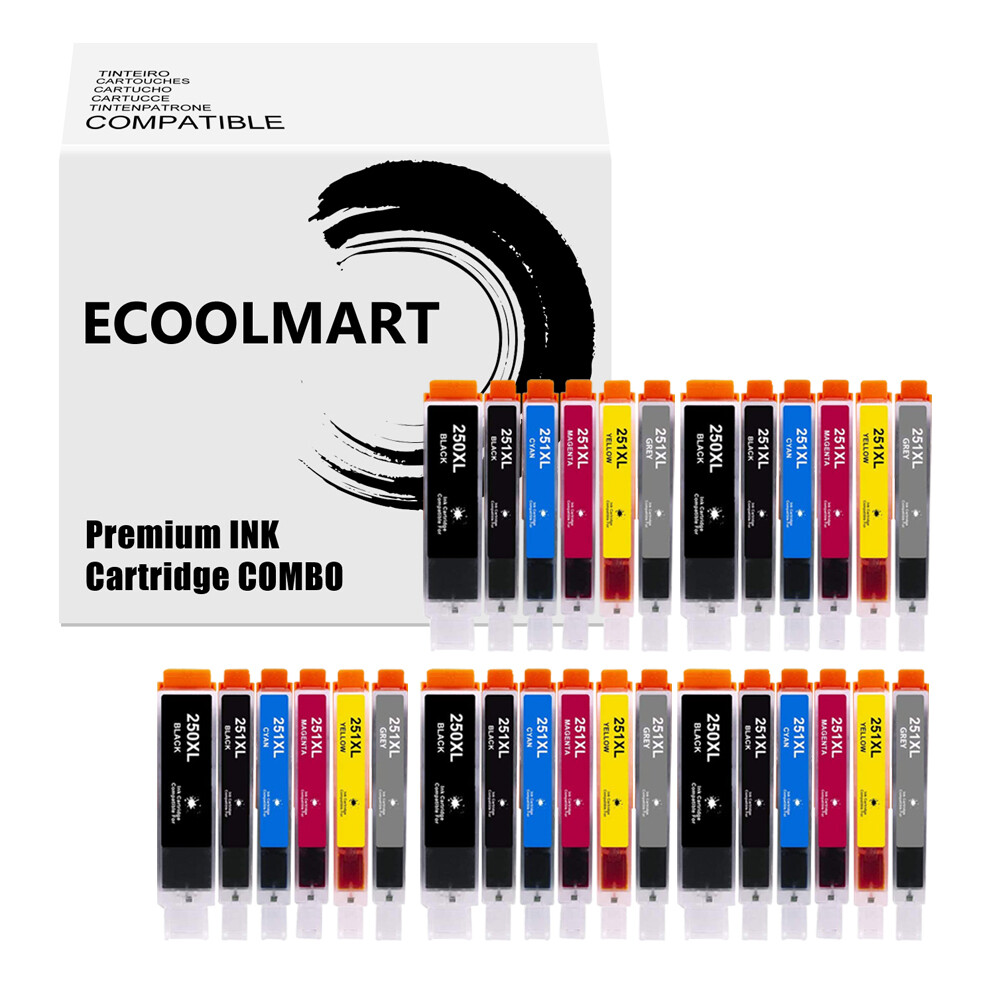 30PK Ink Cartridge with chip for PGI-250 CLI-251 PIXMA IP8720 MG6320 MG7120