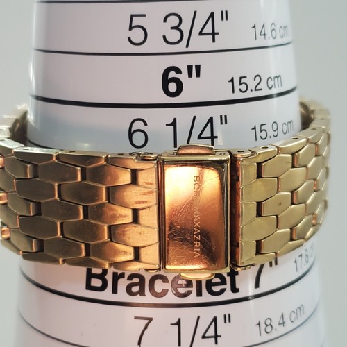 BCBGMAXAZRIA women watch GOLD BAND WHITE DIAL NEW BATTERY - Picture 7 of 9