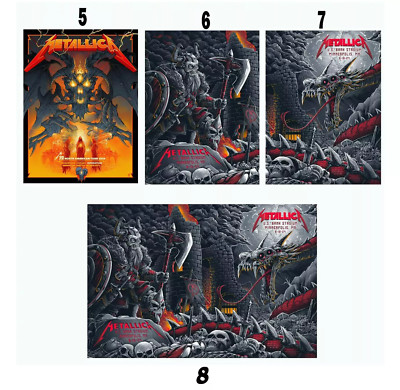 Metallica M72 August 16,18 2024 In Minneapolis, MN Poster