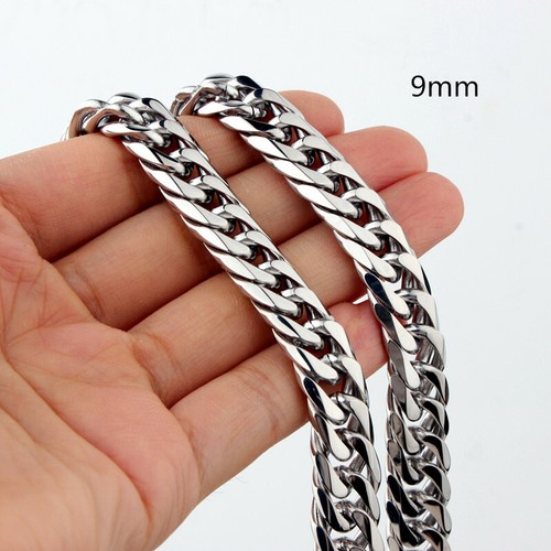 Heavy Strong Men Stainless Steel Curb Cuban Link Chain Necklace Jewelry - Picture 14 of 29