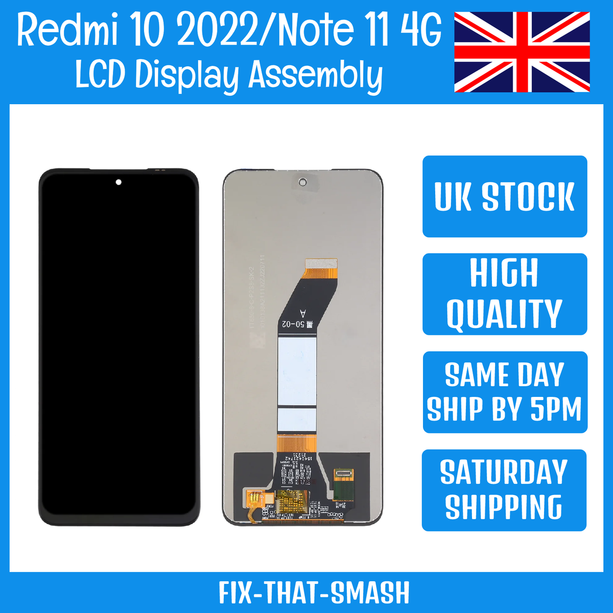 Redmi 10 / 10 2022 / Note 11 4G Replacement LCD Display