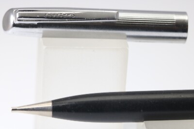Vintage Sheaffer schwarz Druckbleistift mit Chrombesatz