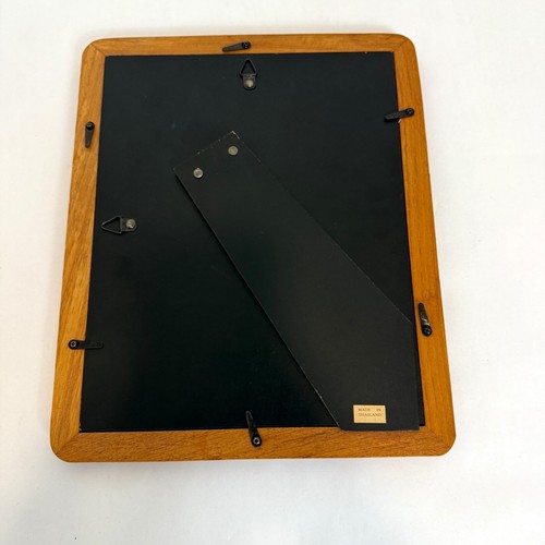 Vintage MCM Wooden 8 X 10" Frame Round Corners Oval Photo Picture - Picture 3 of 7