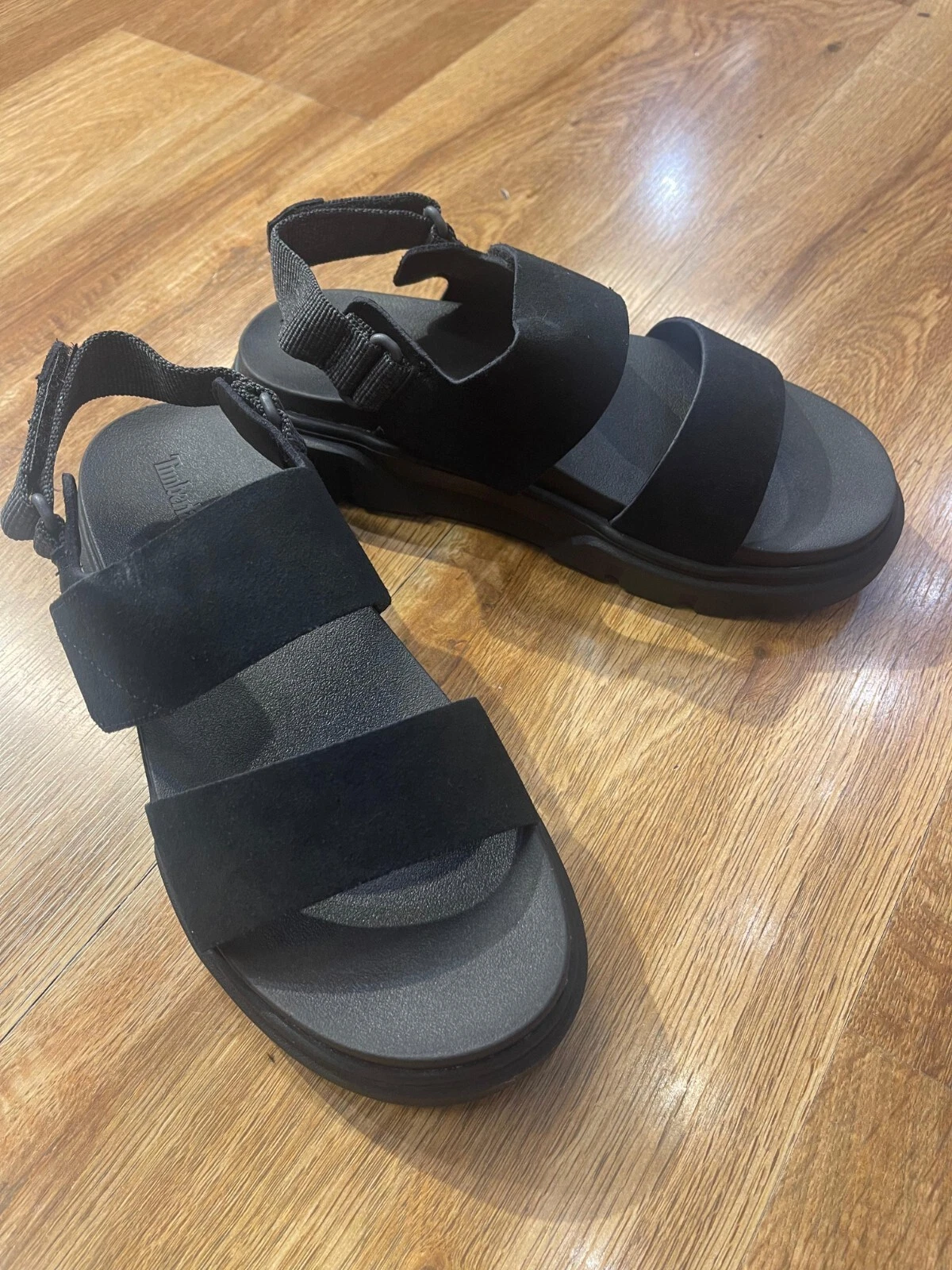 SANDALO DONNA TIMBERLAND GREYFIELD 2 CINGHIE SANDALO NERO PELLE SCAMOSCIATA A41N4 TUTTE LE TAGLIE