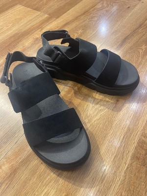 TIMBERLAND WOMEN'S GREYFIELD SANDAL 2 STRAP SANDAL BLACK SUEDE A41N4 ALL SIZES
