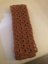 Handmade Crochet Scarf  Rust Color 53” Long