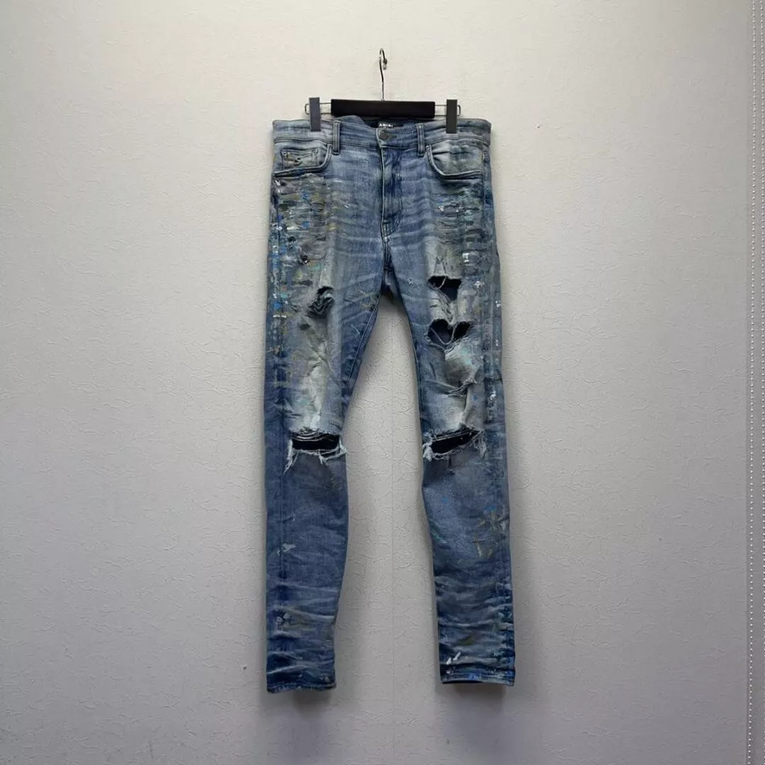 AMIRI SUPER DESTROY PAINTER Jeans men's size 33 used from Japan used
