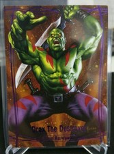 DRAX DESTOYER 2016 Marvel Masterpieces #54 Epic Purple Foil Jusko Art /199 SP