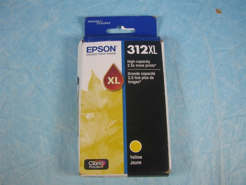 Genuine Epson 312XL Yellow Ink Cartridge T312XL420-S - New - FREE SHIP - 03.2027