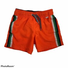 Cat  Jack Boys Swim Trunks Orange Swim Shorts SIZE XS 4/5