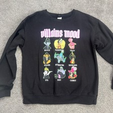 Disney Villains Mood Sweatshirt Women's Medium Black Crewneck Scar Maleficent