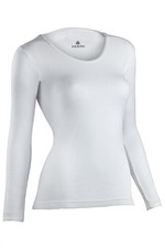 Indera Combed Cotton Thermal - Raschel Knit - Long Sleeve - White - Women Size L
