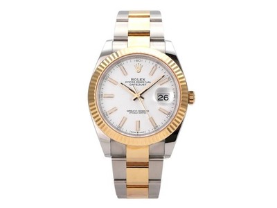 Rolex Datejust 41 Edelstahl Gelbgold Ref. 126333 Weiß