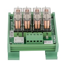 DC 12V Relay DIN Rail Mount 4 channel 16A Power Relay Interface Module