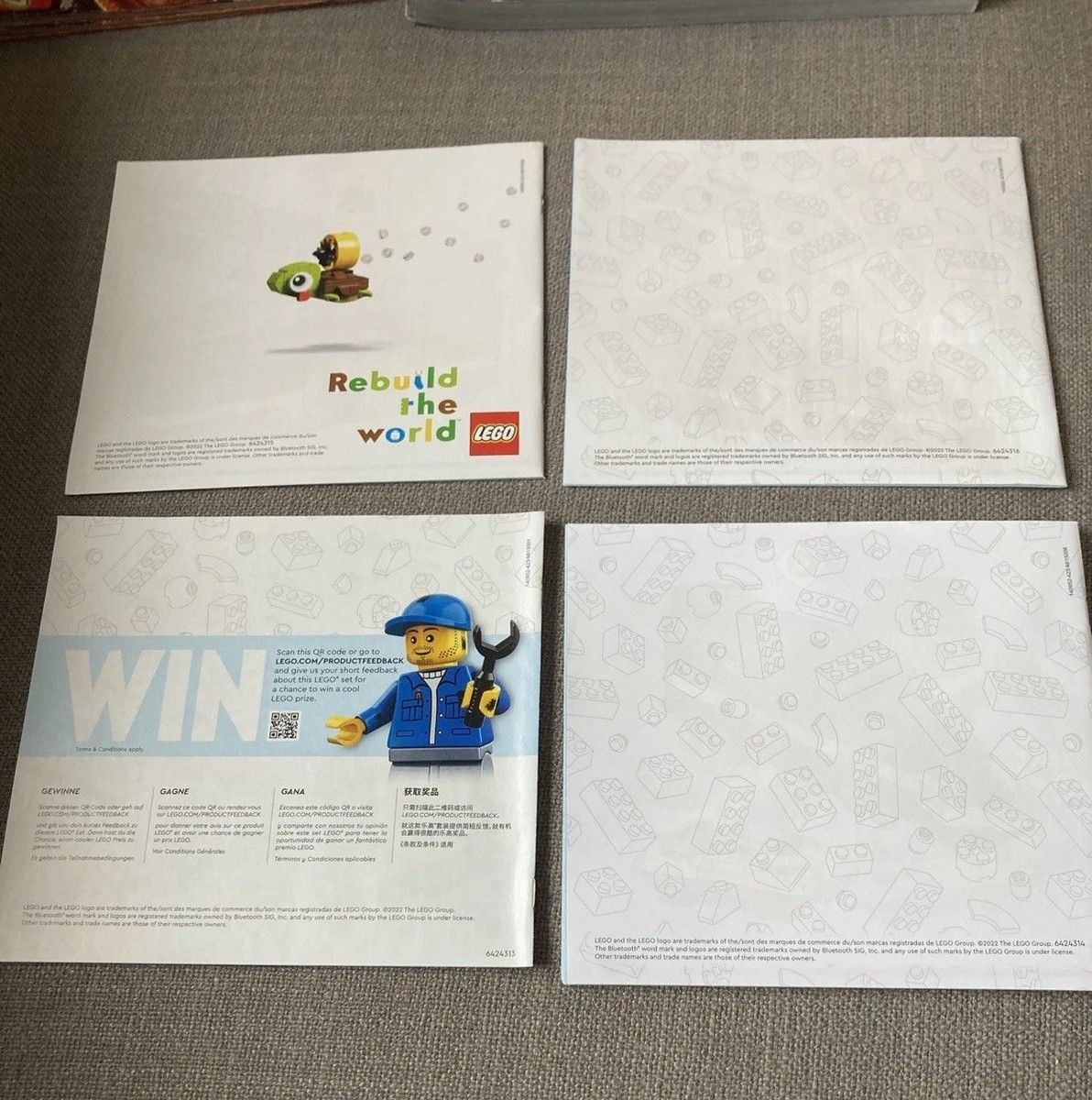 NEW Lego City TRAIN 60337 Manuals Only #1,2,3,4,5,6,7 manuals ONLY