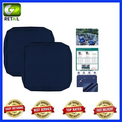 Soft and Scratch-Resistant Navy Blue Cushion Covers 2-Pack, Outdoor Use Only