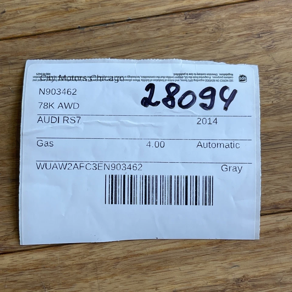 Parasol delantero derecho e izquierdo Audi RS7 2012-2018 OEM cubierta Alcántara Foto 2 de 4