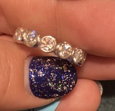 Srebro szterlingowe 3,08 ctw Moissanite Pierścionek Rozmiar 6