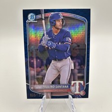 2025 Bowman - Chrome Prospects Paulino Santana #BCP-72 Blue Reptilian Refractor