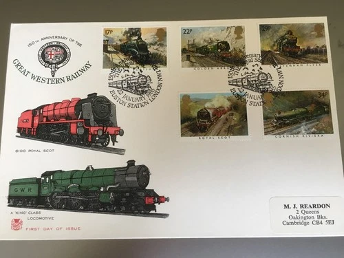 GB STAMPS RARE FIRST DAY COVER 1985 RAILWAY EUSTON
