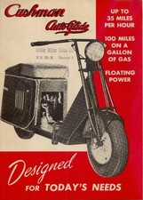 WWII 1942 CUSHMAN MOTOR SCOOTER SALES BROCHURE Cincinnati Ohio INDIAN DEALER