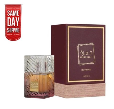 Khamrah Dukhan Lattafa Eau De Parfum Spray 3.4 Oz 100 Ml New