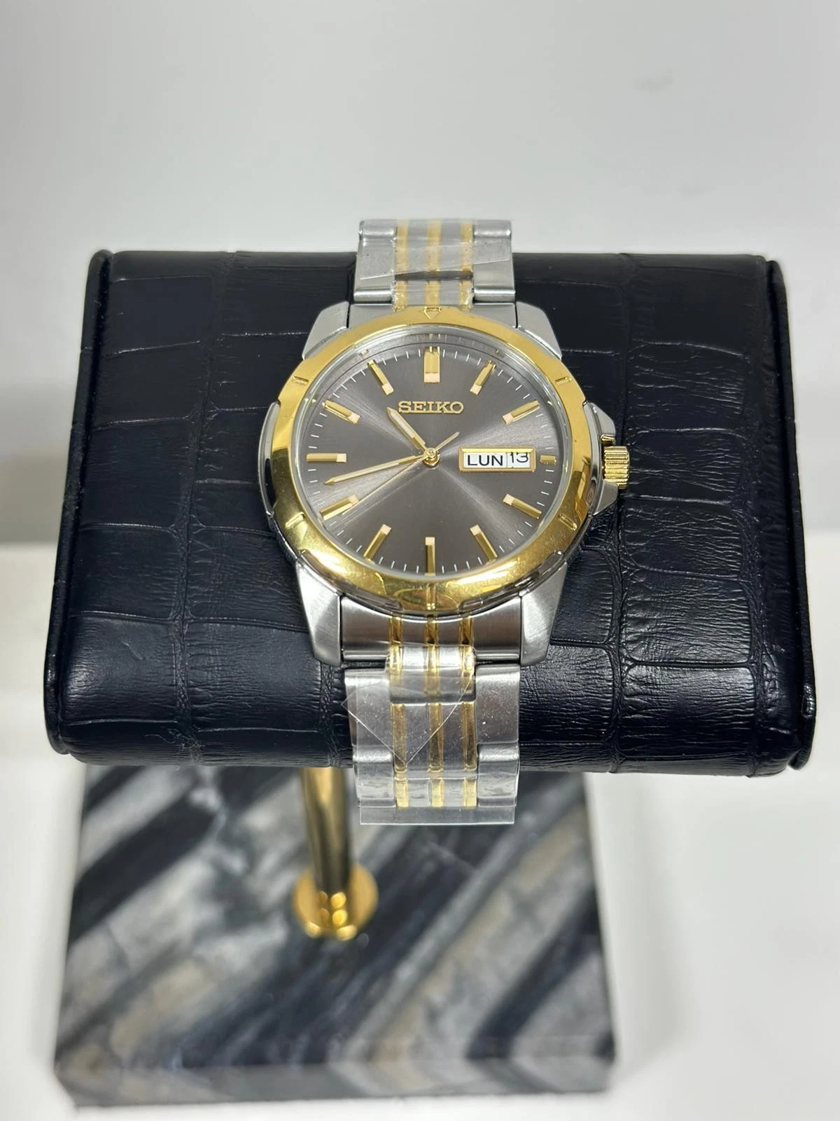 Seiko Men's Essentials Quartz 100m Two Tone Stainless Steel Watch SUR356, New,