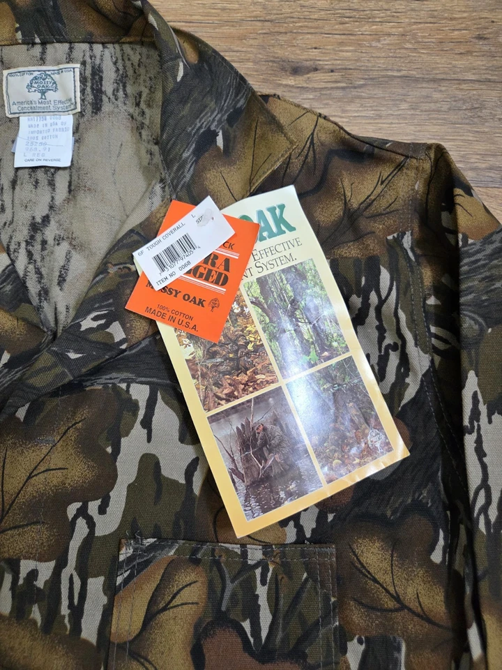 Vintage Mossy Oak Fall Foliage Coveralls NWT Deadstock Size Large *Rare - Image 2 of 4