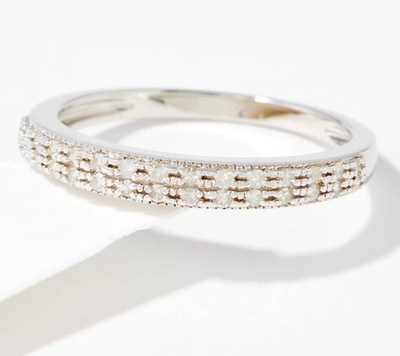 Affinity Sterling Silver Diamond Accents Band Ring, Size 10