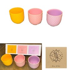 Lyngby Danmark Porzellan RHOMBE Eierbecher 3er Set Sehr Edel Handmade Rosendahl