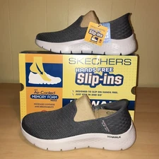Women's Skechers Slip-ins: GO WALK Flex-Relish-(124936) Charcoal- Size: 9.5/ 10