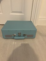 Mixx Tribute Vinyl Record Player Bluetooth Turntable, turquoise/ light blue,