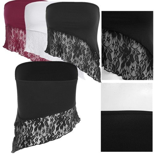 Mädchen Bluse Clubbing Tube Tops Patchwork Kosüm Vollfarbe Ärmellos Parteien BH - Picture 4 of 45