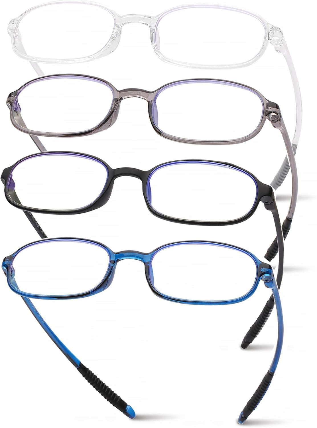 4 Pack (Black/Grey/Clear/Blue)