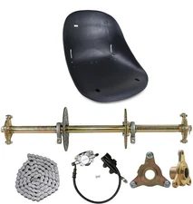32" Go Kart Rear Axle Kit 428 Chain Sprocket Hub Seat for Golf Cart Mini bike