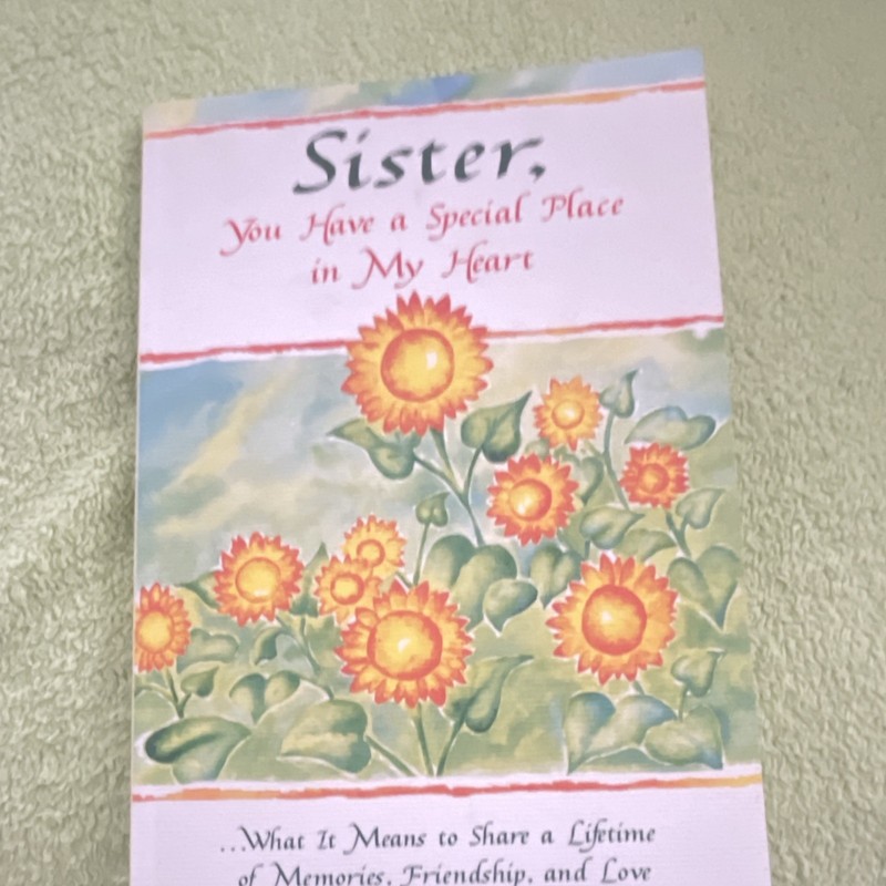 Sister Special Place in My Heart Multicolor Floral Folded Greeting Card