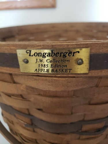Longaberger Original J.W. Collection 1985 Edition Apple Basket JW HTF - Picture 2 of 14