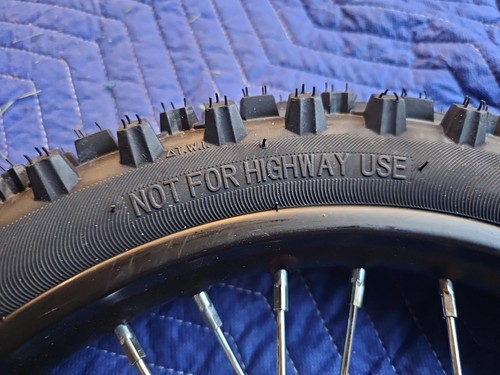 NEW XIN MEI 60/100-14 MIC 30M Tire And Rim With Attached Disk Brake - Picture 4 of 13