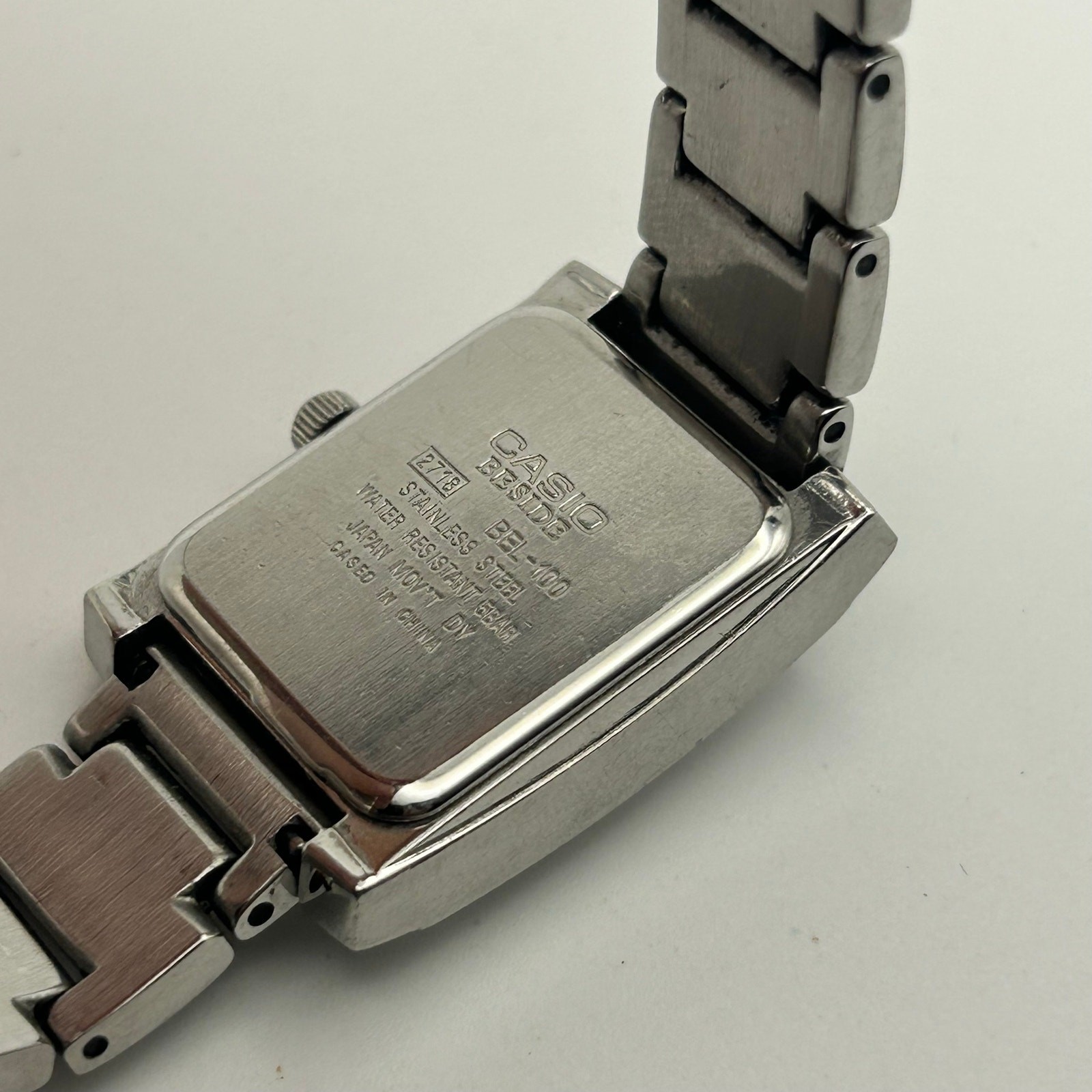Casio Beside BEL-100 Silver-tone Stainless Steel Watch Working New Battery image 6