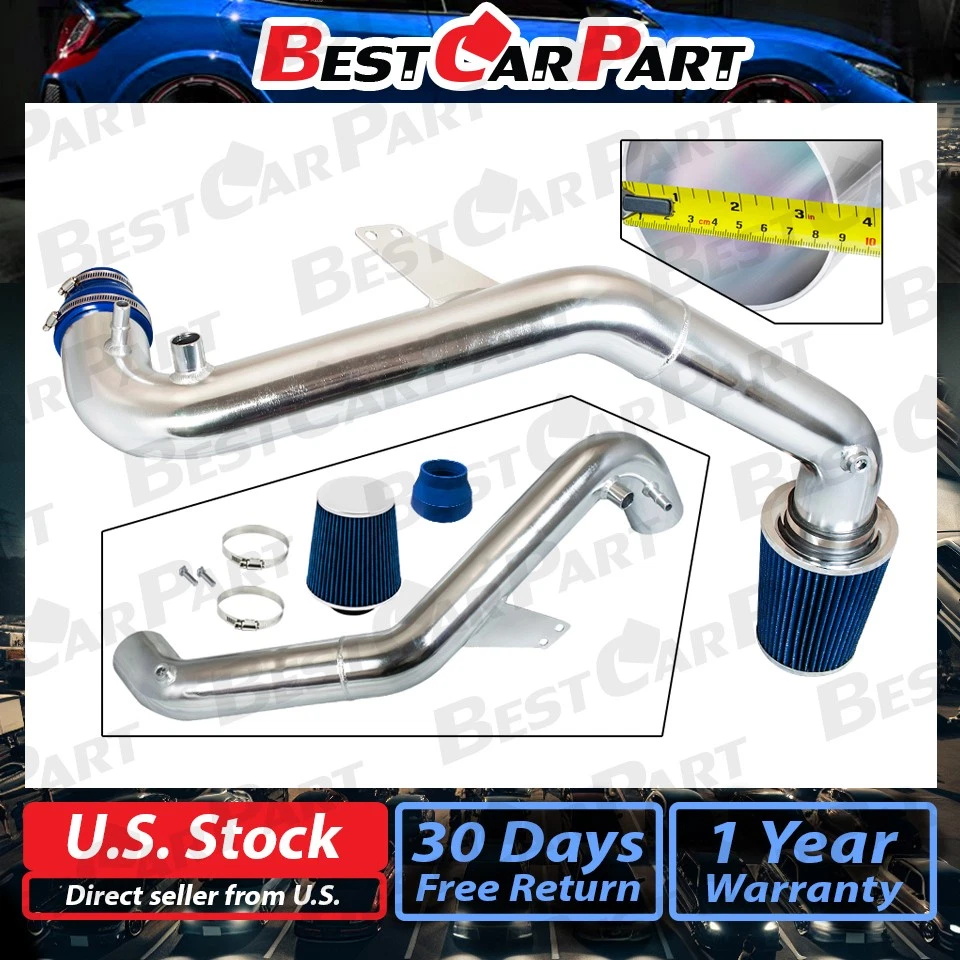 BCP BLUE 2015 - 2017 福特野马 2.3L EcoBoost 涡轮增压冷进气套件 + 过滤器 — 第 2/4 张图片